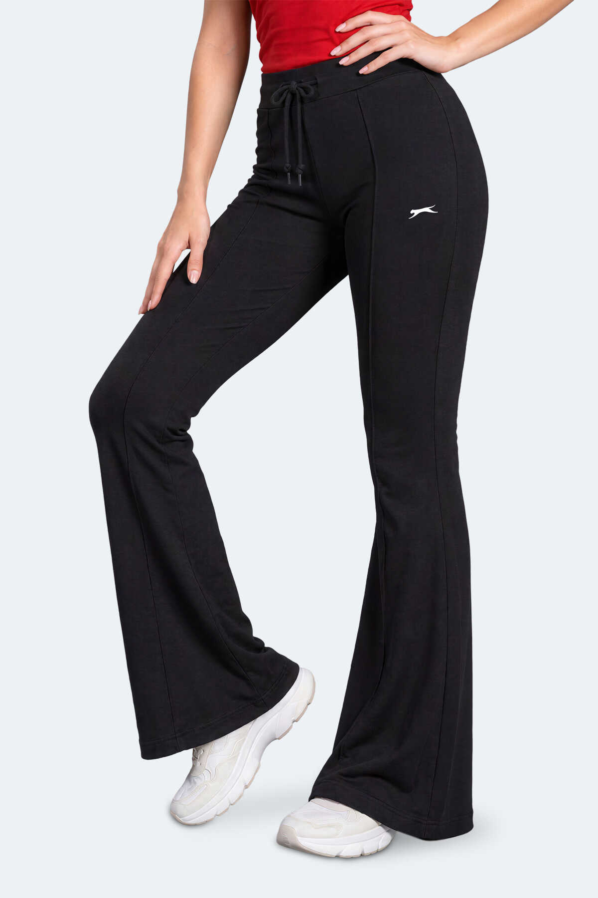 Slazenger - Slazenger KATRINNA IN Kadın Bol Paça Siyah Eşofman Altı