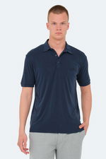 Slazenger - Slazenger KATSURO Erkek Polo Yaka Lacivert Tişört
