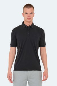 Slazenger - Slazenger KATSURO Erkek Polo Yaka Siyah Tişört