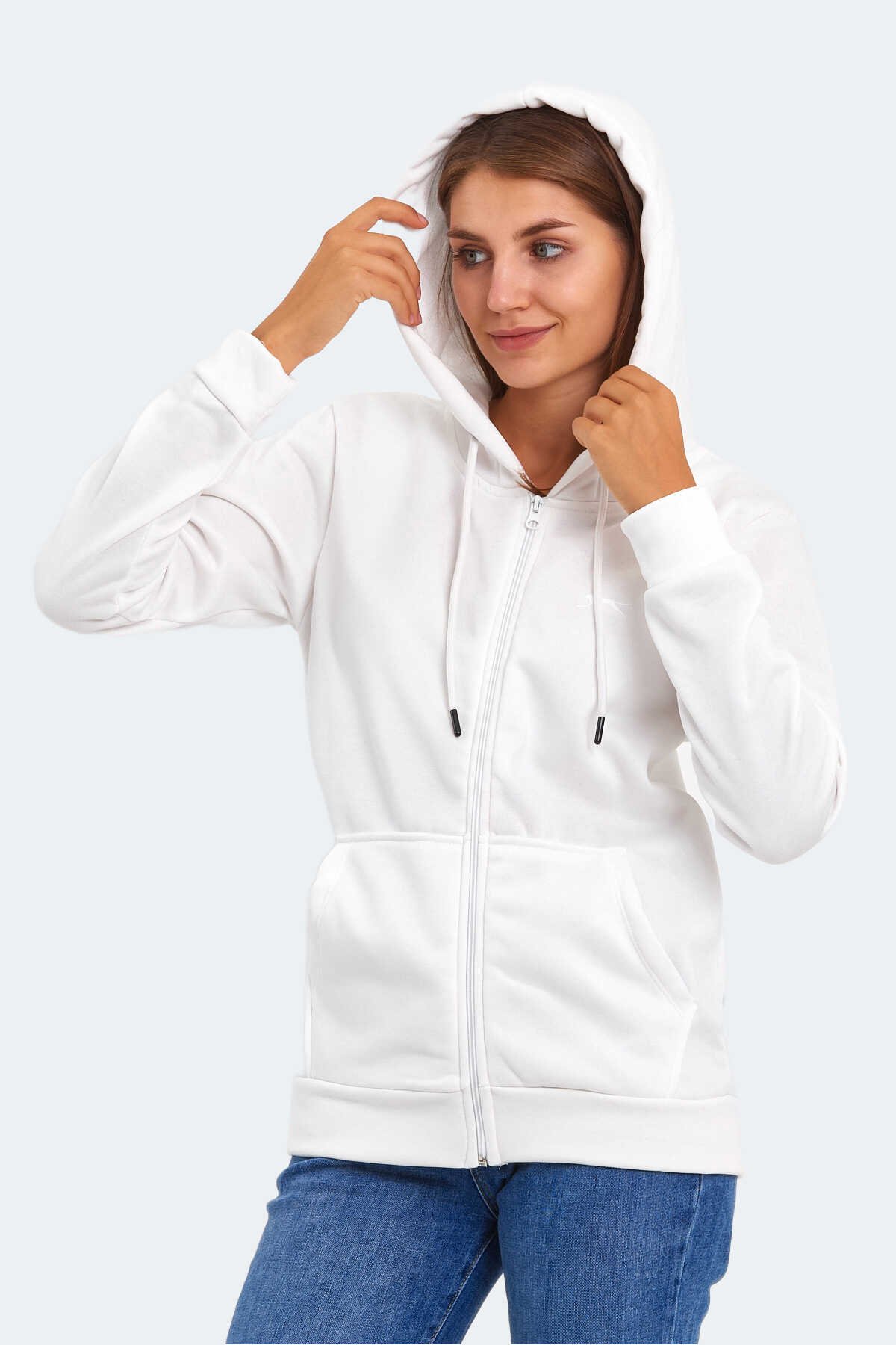 Slazenger - KATYA IN Kadın Sweatshirt Beyaz