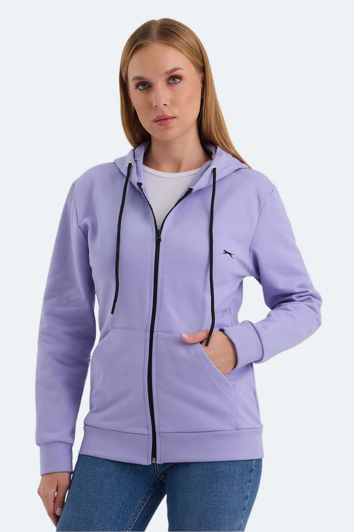 Slazenger - Slazenger KATYA Kadın Sweatshirt Lila