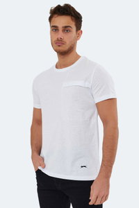 Slazenger - Slazenger KAURI IN Erkek Beyaz Tişört
