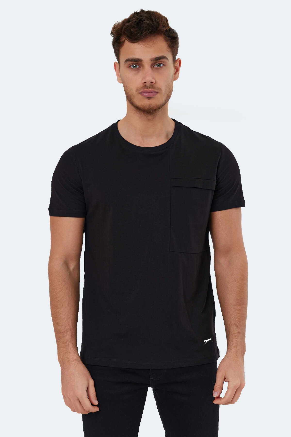 Slazenger - Slazenger KAURI IN Erkek Siyah Tişört