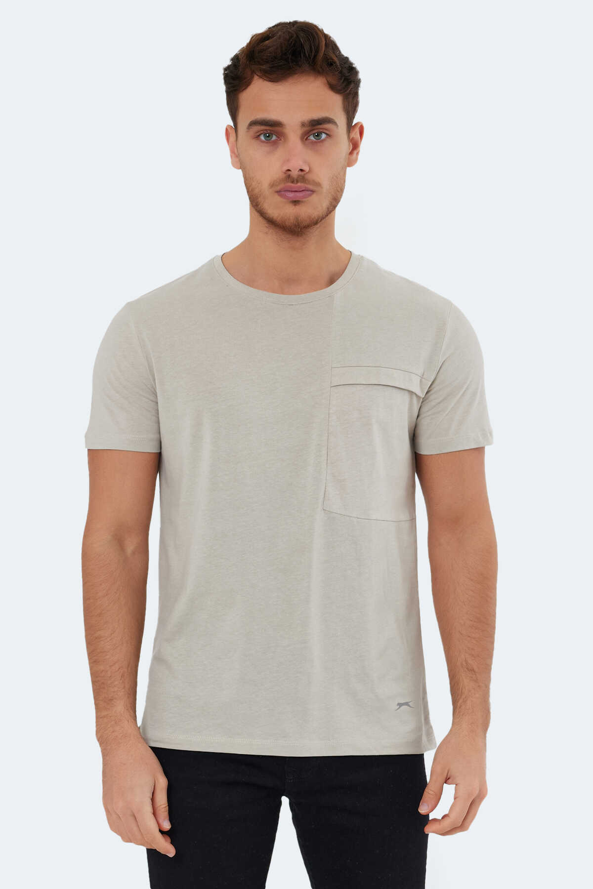 Slazenger - Slazenger KAURI IN Erkek Taş Gri Tişört Slazenger - Slazenger KAURI IN Erkek Taş Gri Tişört