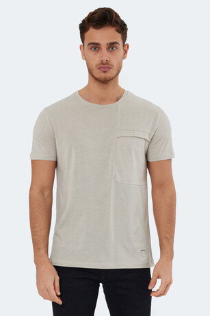Slazenger KAURI IN Erkek Taş Gri Tişört