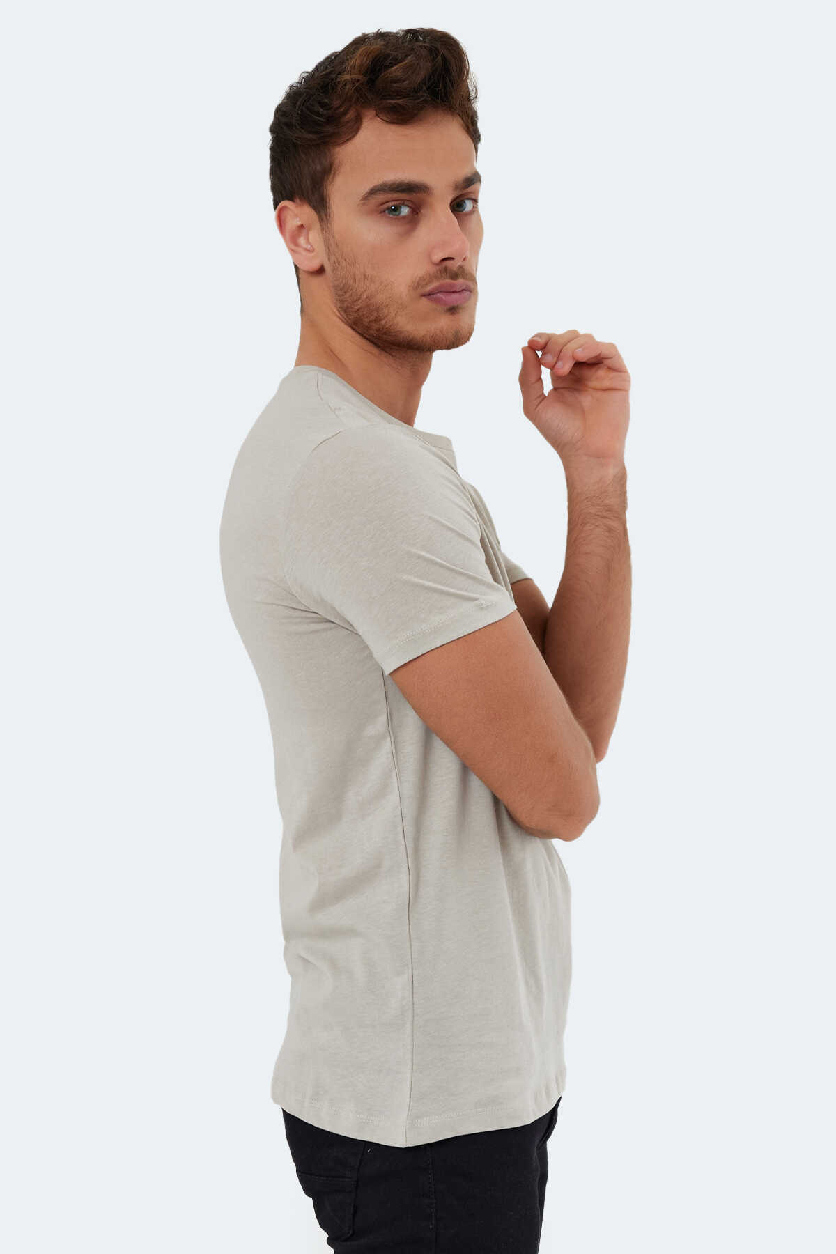 Slazenger KAURI IN Erkek Taş Gri Tişört Slazenger KAURI IN Erkek Taş Gri Tişört