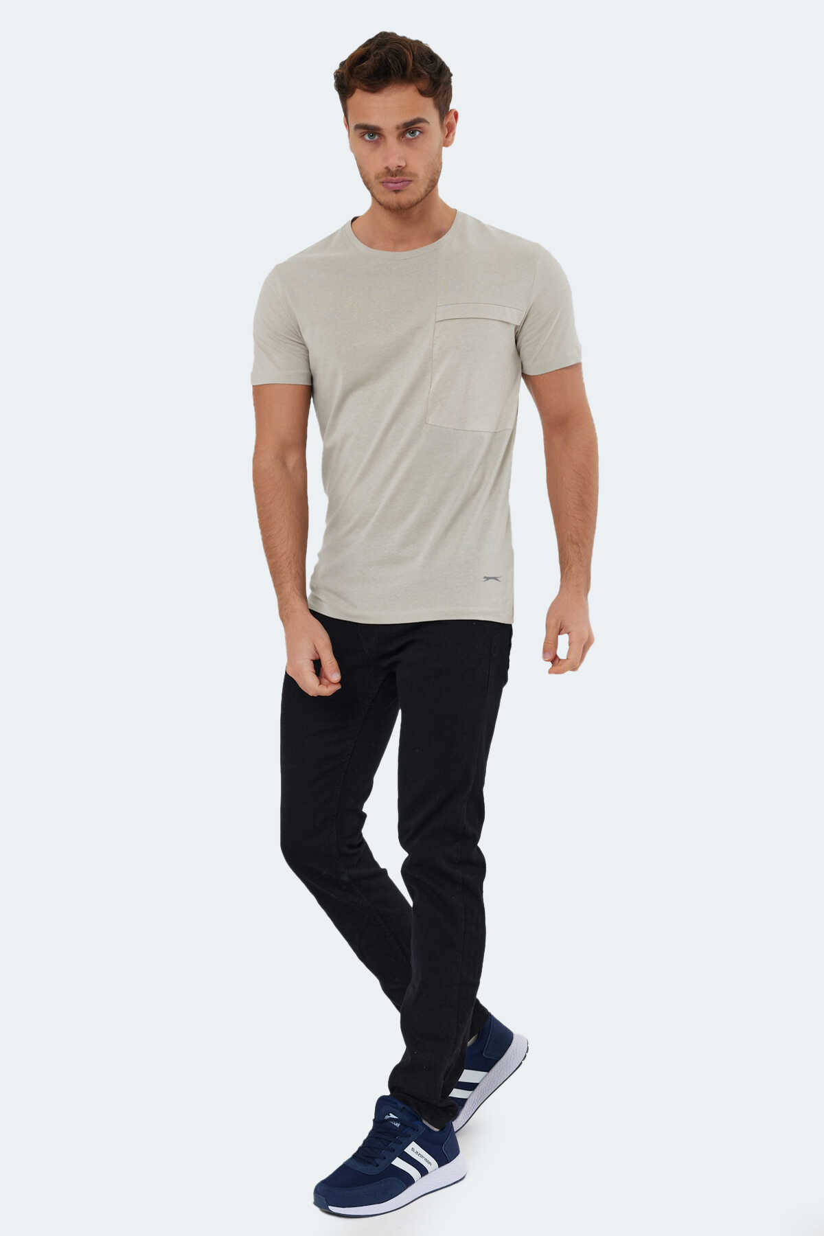 Slazenger KAURI IN Erkek Taş Gri Tişört Slazenger KAURI IN Erkek Taş Gri Tişört