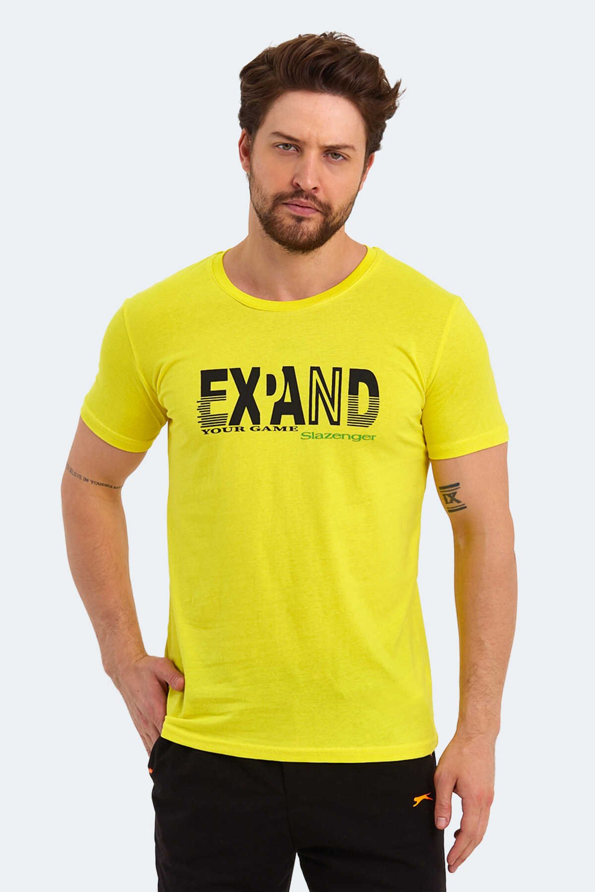 Slazenger - KAVITA Erkek Kısa Kollu T-Shirt Açık Sarı