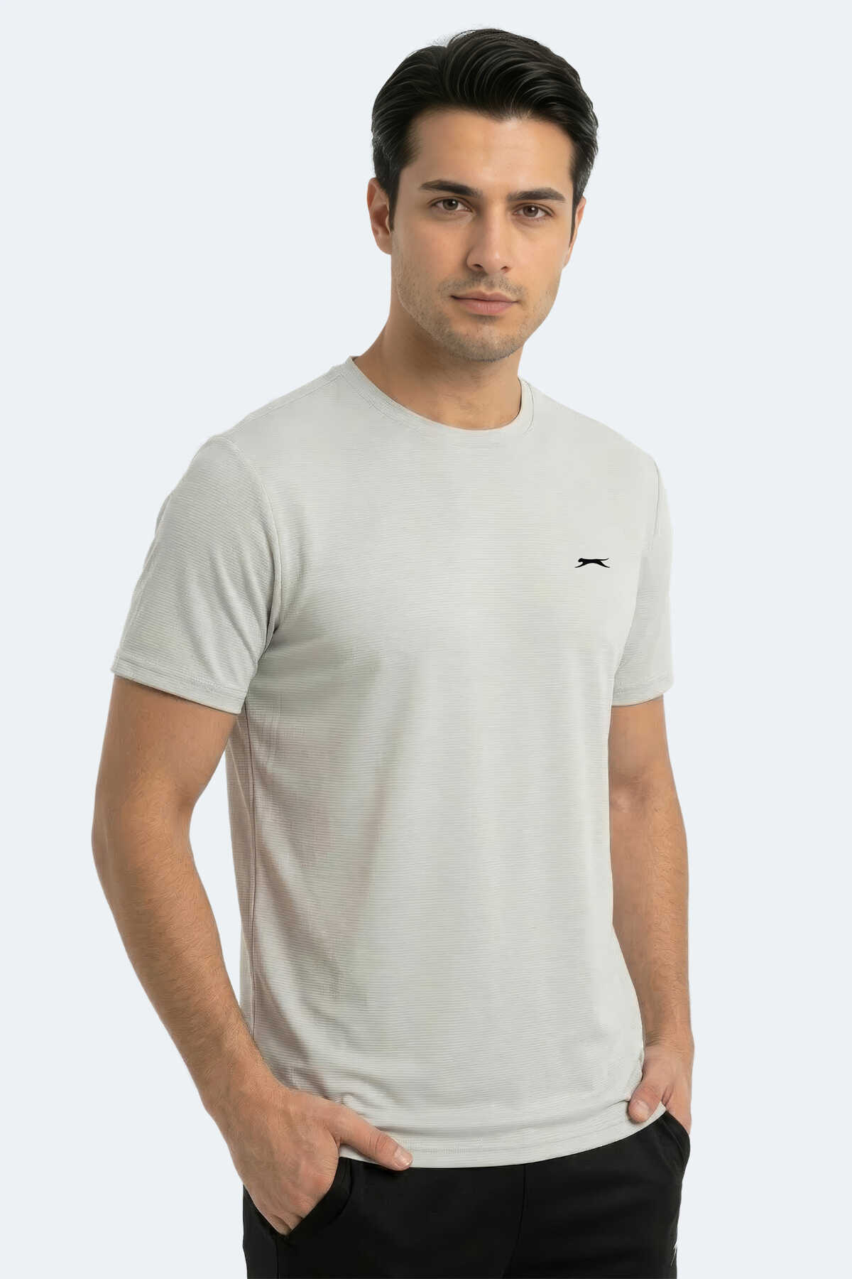 Slazenger - Slazenger KAYDA Erkek Gri Tişört