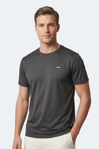 Slazenger - Slazenger KAYDA Erkek Koyu Gri Tişört