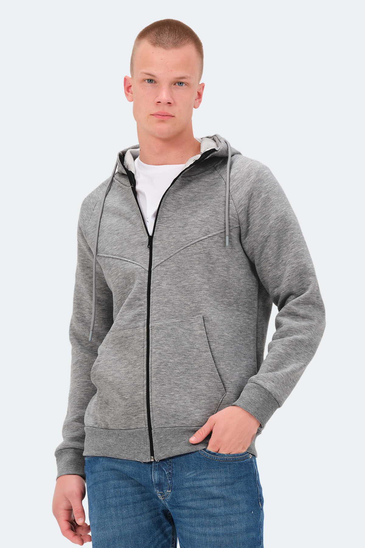 Slazenger - Slazenger KAZUE I Erkek Sweatshirt Koyu Gri