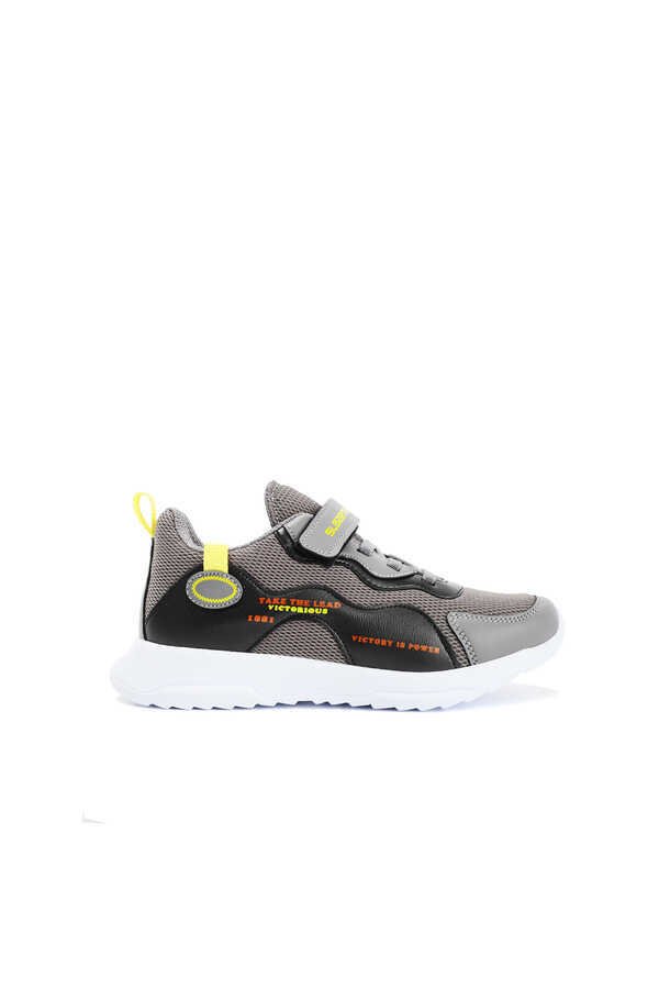 Slazenger - Slazenger KEALA Sneaker Erkek Çocuk Ayakkabı Koyu Gri / Siyah