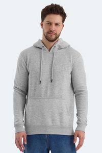 Slazenger - Slazenger KEANS IN Erkek Kapüşonlu Cepli Gri Sweatshırt Slazenger - Slazenger KEANS IN Erkek Kapüşonlu Cepli Gri Sweatshırt