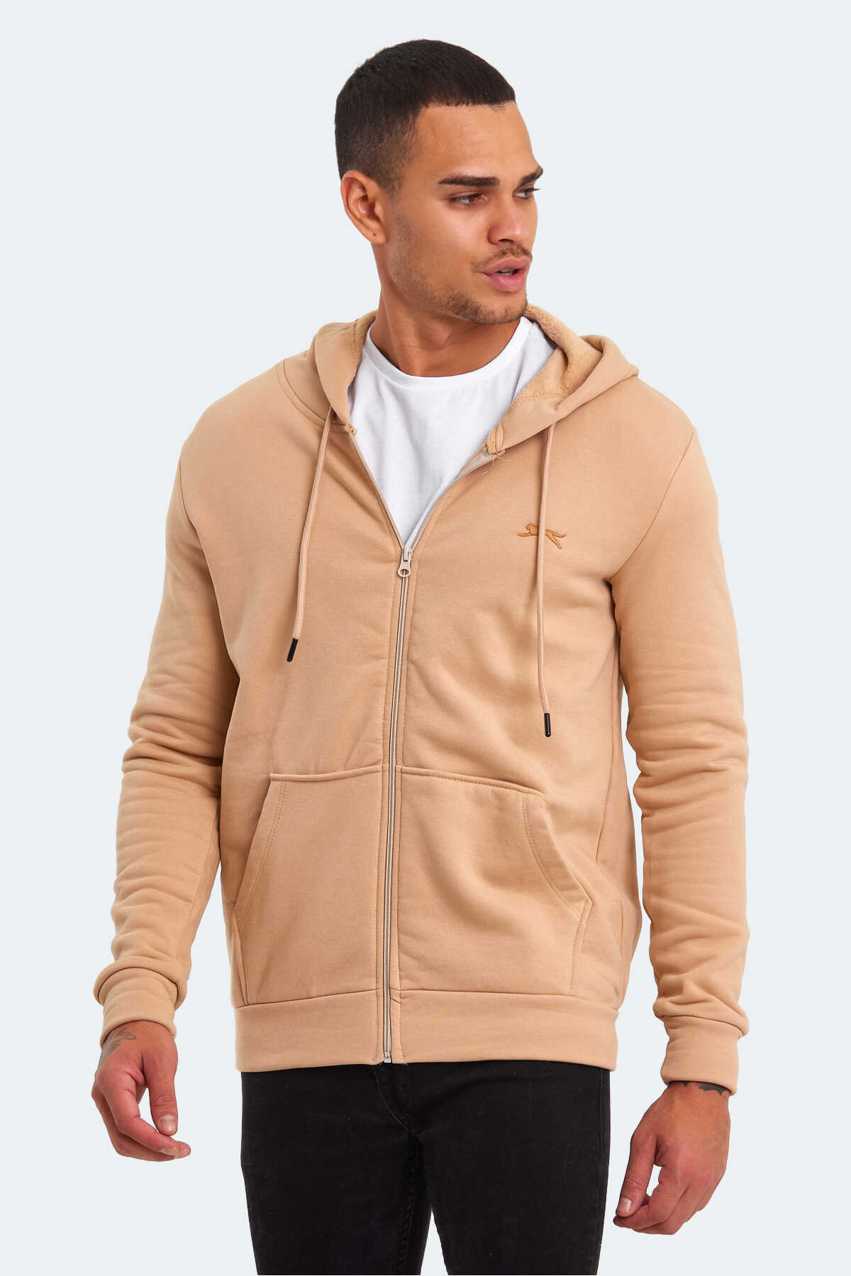 Slazenger - Slazenger KEGHART Erkek Sweatshirt Açık Kahve