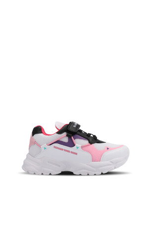 Slazenger KEKOA IN Kız Çocuk Cırt Cırtlı Beyaz / Pembe Günlük Spor Ayakkabısı