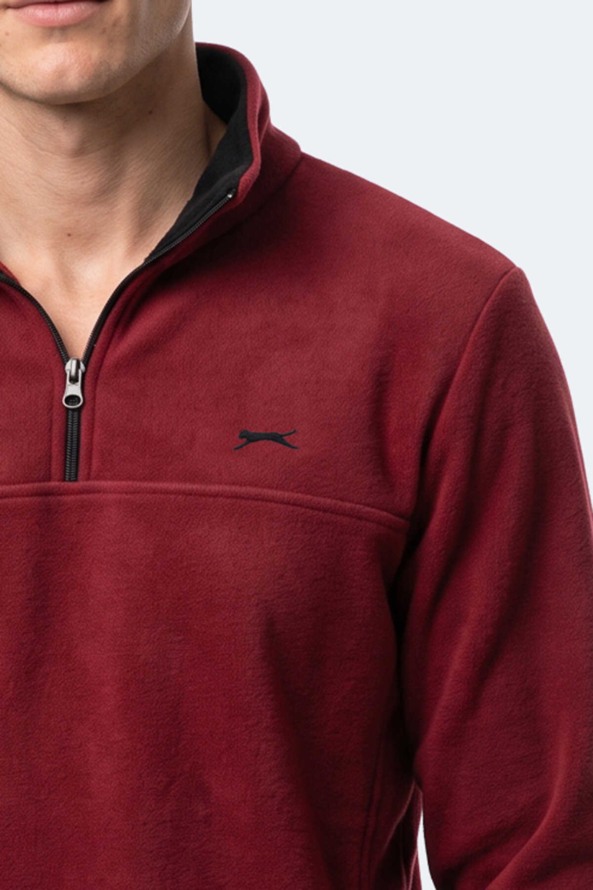 Slazenger KELO I Erkek Kapüşonlu Bordo Sweatshırt - 2