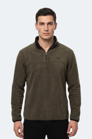 Slazenger KELO I Erkek Kapüşonlu Haki Sweatshırt