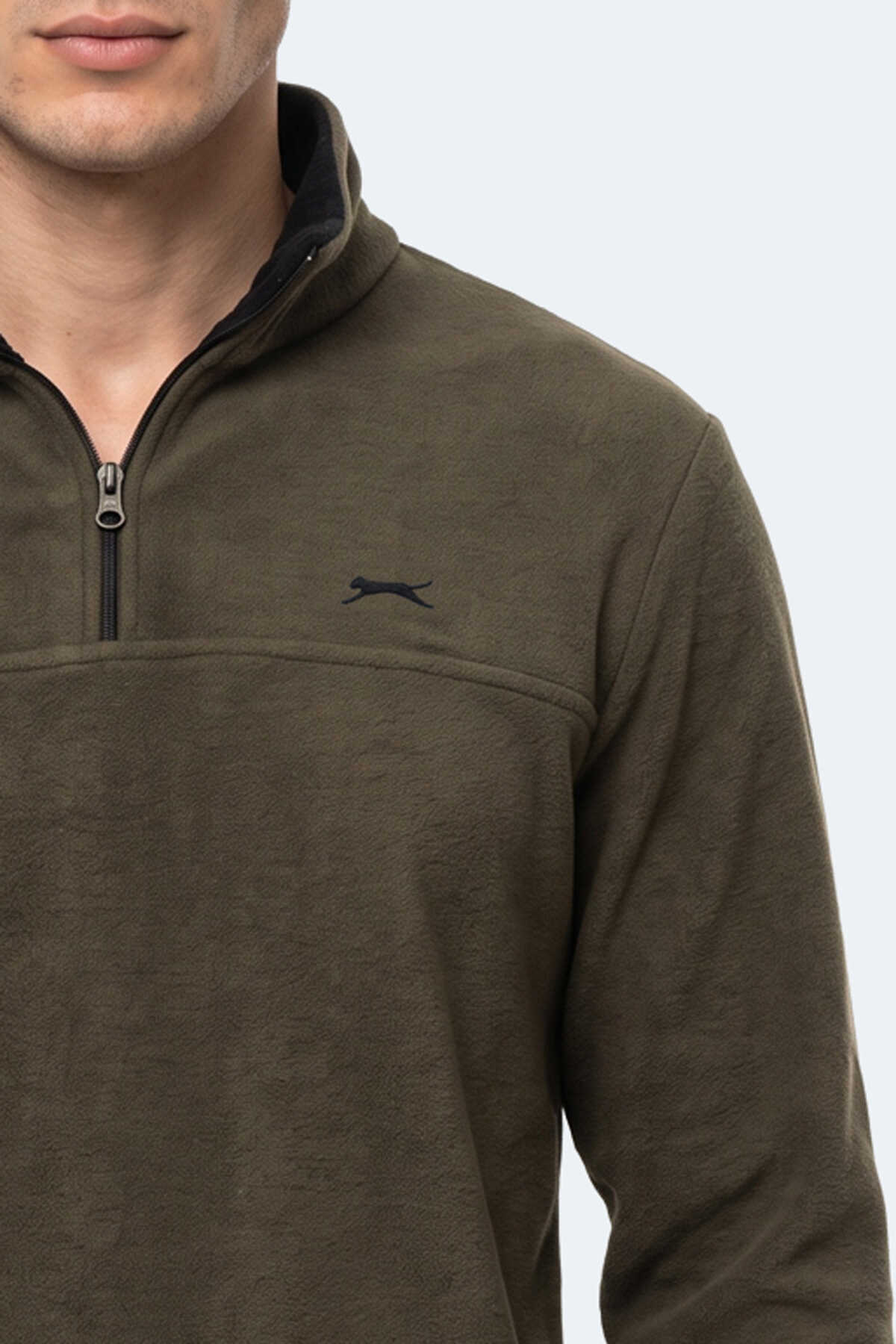 Slazenger KELO I Erkek Kapüşonlu Haki Sweatshırt - 2