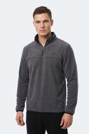 Slazenger KELO I Erkek Kapüşonlu Koyu Gri Sweatshırt