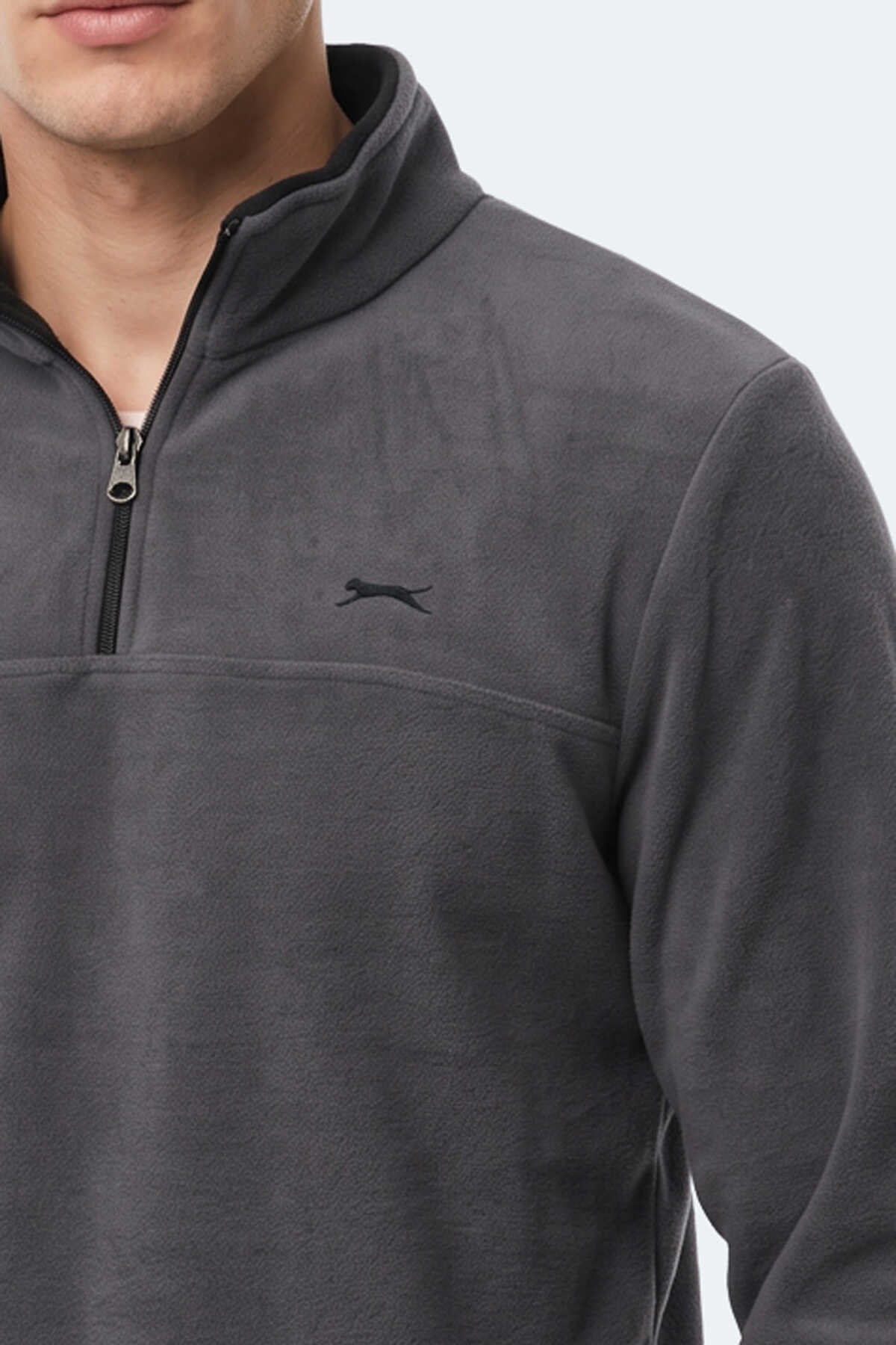 Slazenger KELO I Erkek Kapüşonlu Koyu Gri Sweatshırt - 2