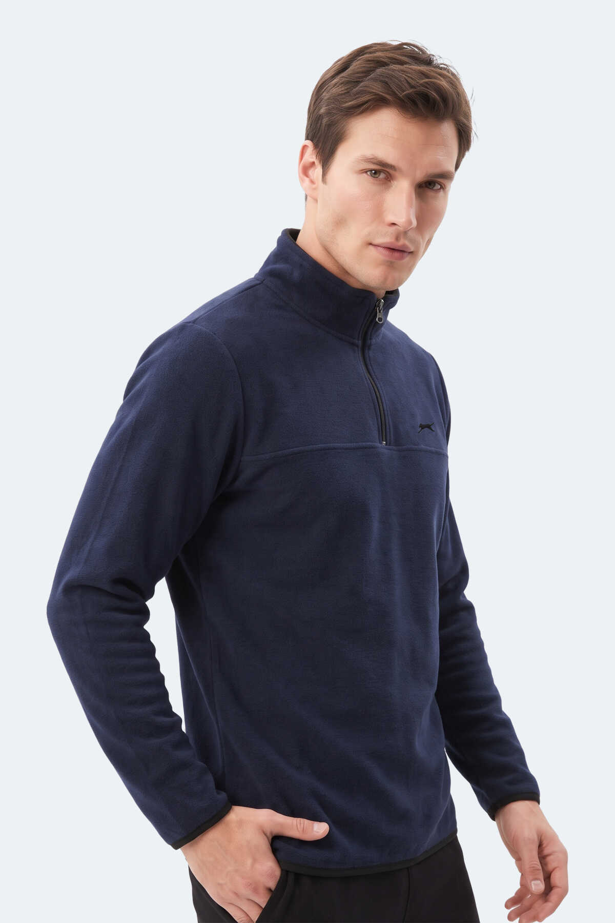 Slazenger KELO I Erkek Kapüşonlu Lacivert Sweatshırt - 4