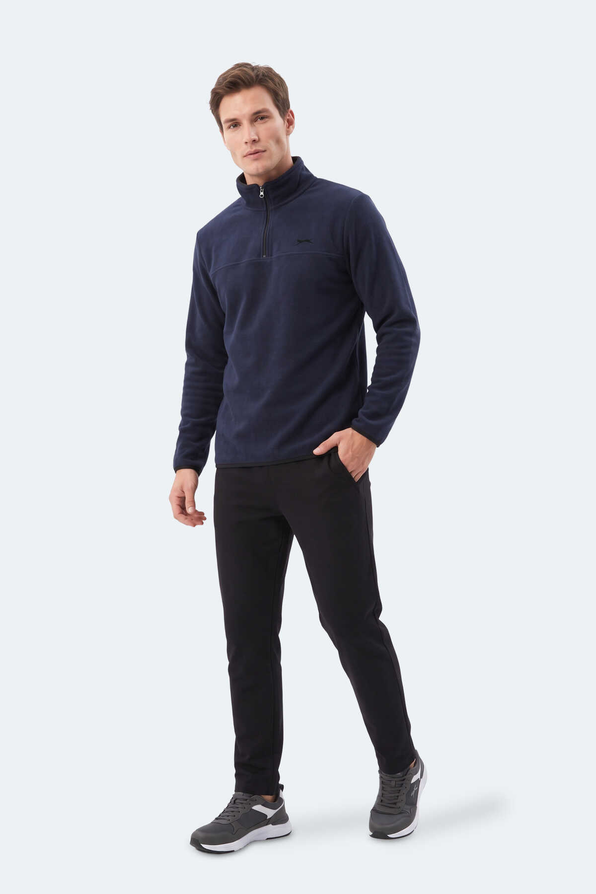 Slazenger KELO I Erkek Kapüşonlu Lacivert Sweatshırt - 7
