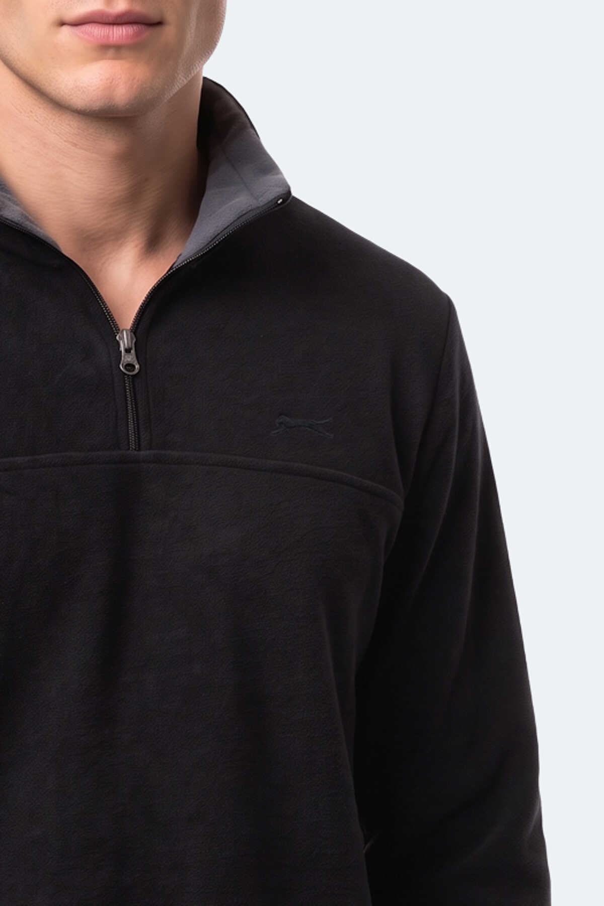 Slazenger KELO I Erkek Kapüşonlu Siyah Sweatshırt - 2