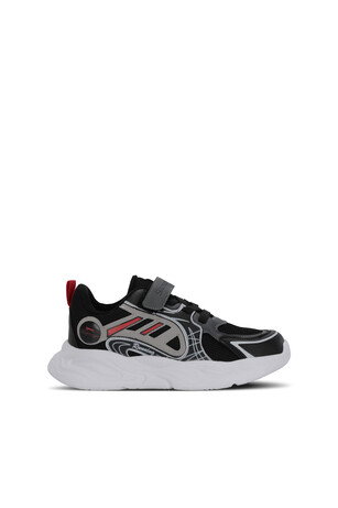 Slazenger KELSY Unisex Çocuk Cırtlı Siyah / Kırmızı Günlük Spor Ayakkabısı 