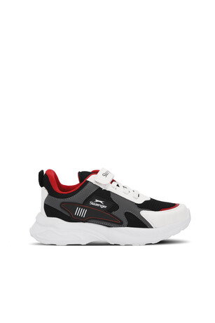 Slazenger KEMBA Erkek Çocuk Cırt Cırtlı Beyaz / Siyah Günlük Spor Ayakkabısı 
