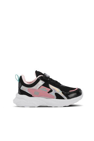 Slazenger KEMBA Kız Çocuk Cırt Cırtlı Siyah / Pembe Günlük Spor Ayakkabısı 
