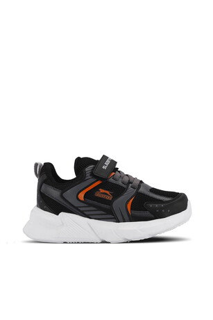 Slazenger KENDALL Unisex Çocuk Cırt Cırtlı Siyah / Koyu Gri Günlük Spor Ayakkabısı