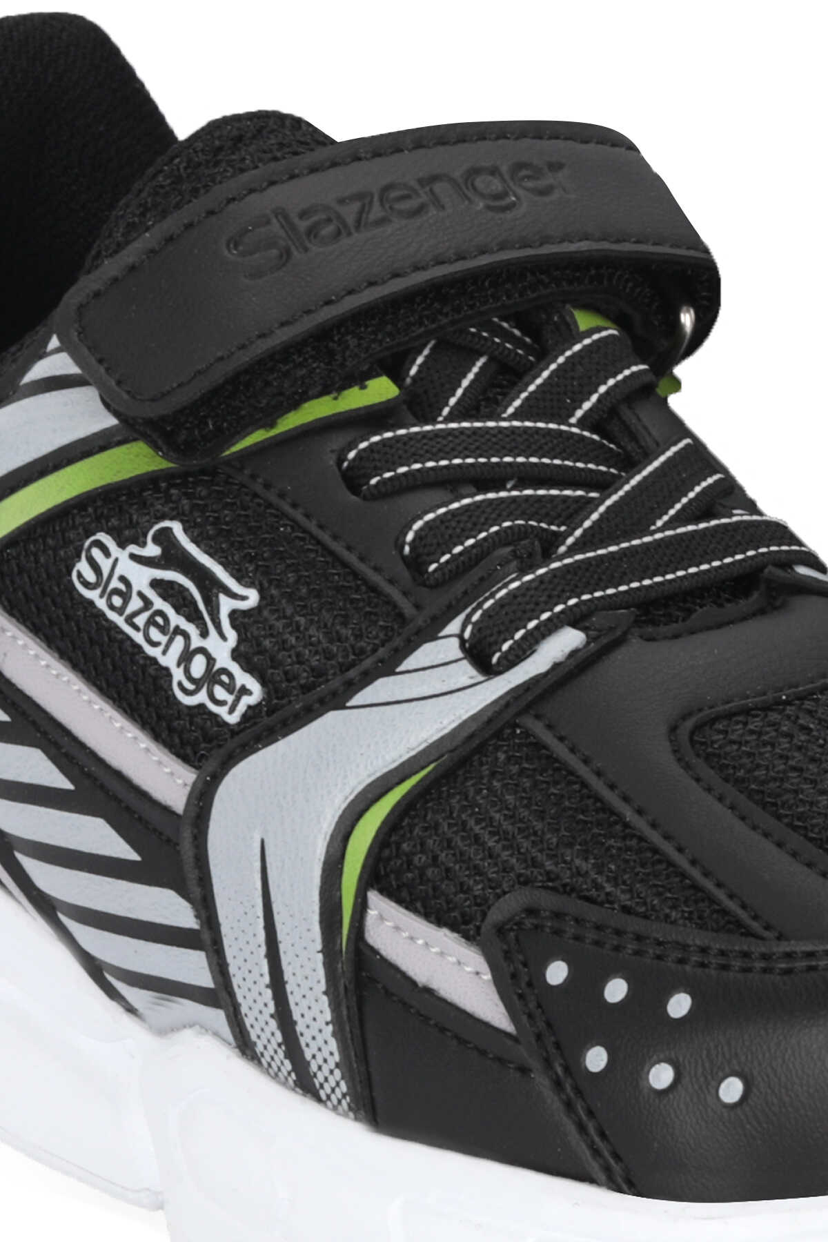 Slazenger KENDALL Unisex Çocuk Cırt Cırtlı Siyah / Beyaz Günlük Spor Ayakkabısı - 4