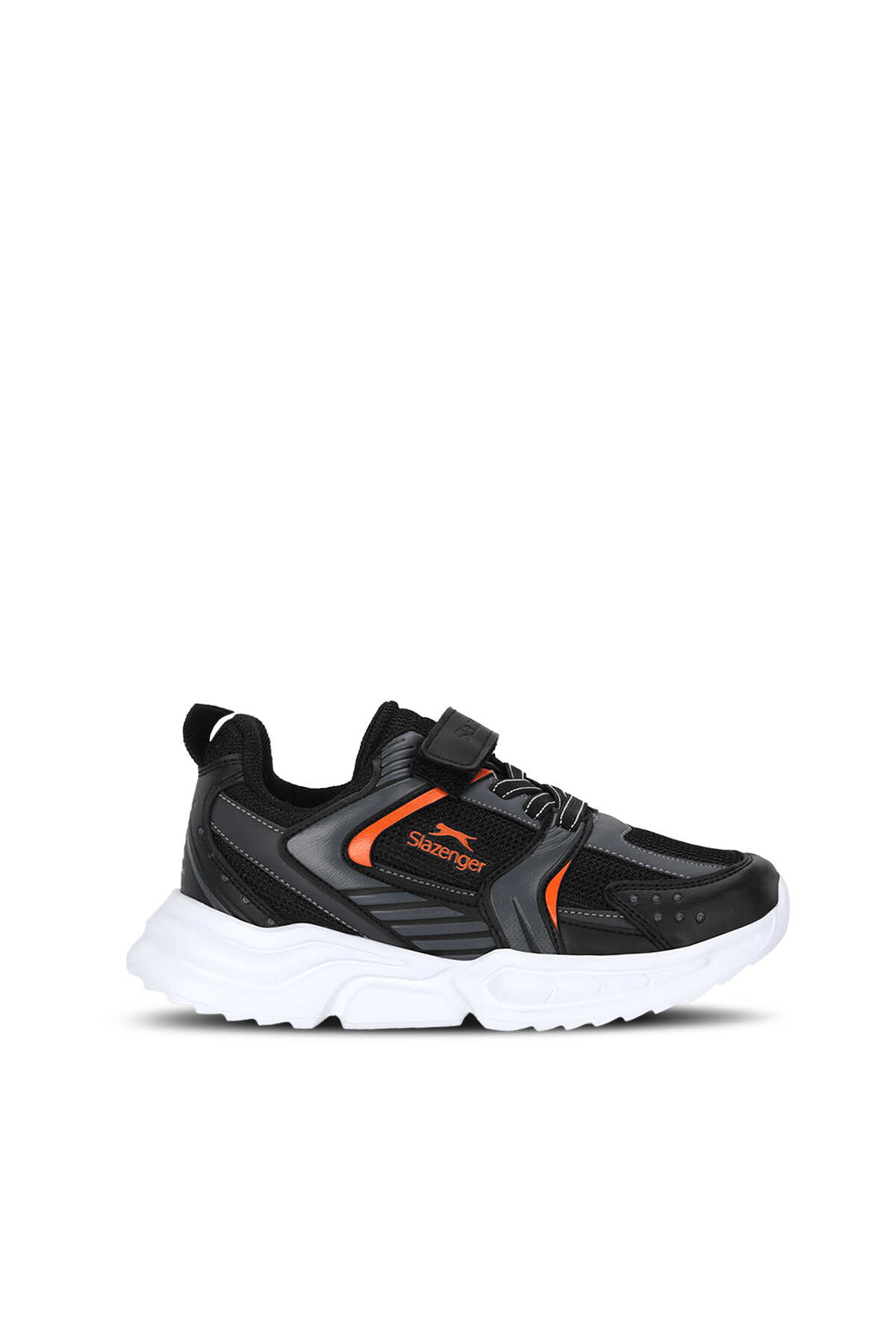 Slazenger - Slazenger KENDALL Unisex Çocuk Cırt Cırtlı Siyah / Koyu Gri Günlük Spor Ayakkabısı