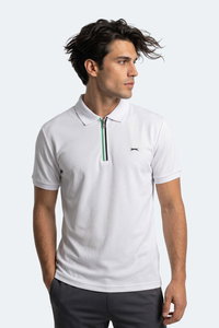 Slazenger - Slazenger KENSHIN Erkek Polo Yaka Beyaz Tişört