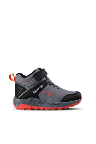 Slazenger KENTON I Unisex Çocuk Cırt Cırtlı Koyu Gri Bot