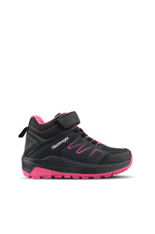 Slazenger KENTON I Unisex Çocuk Cırt Cırtlı Siyah / Fuşya Bot