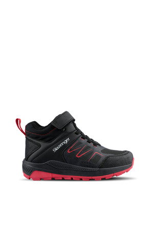 Slazenger KENTON I Unisex Çocuk Cırt Cırtlı Siyah / Kırmızı Bot