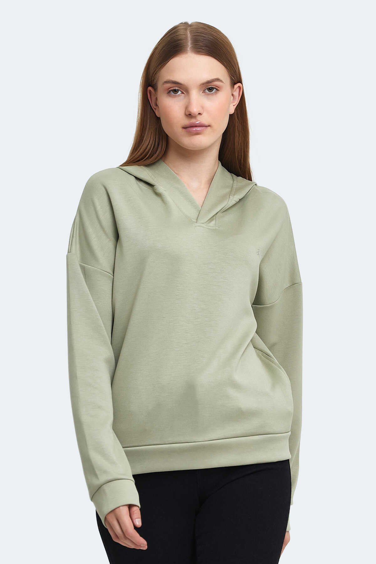 Slazenger - KENZIE I Kadın Sweatshirt Açık Yeşil