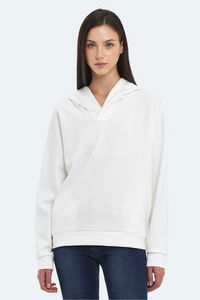 Slazenger - Slazenger KENZIE I Kadın Kapüşonlu Ekru Sweatshırt Slazenger - Slazenger KENZIE I Kadın Kapüşonlu Ekru Sweatshırt