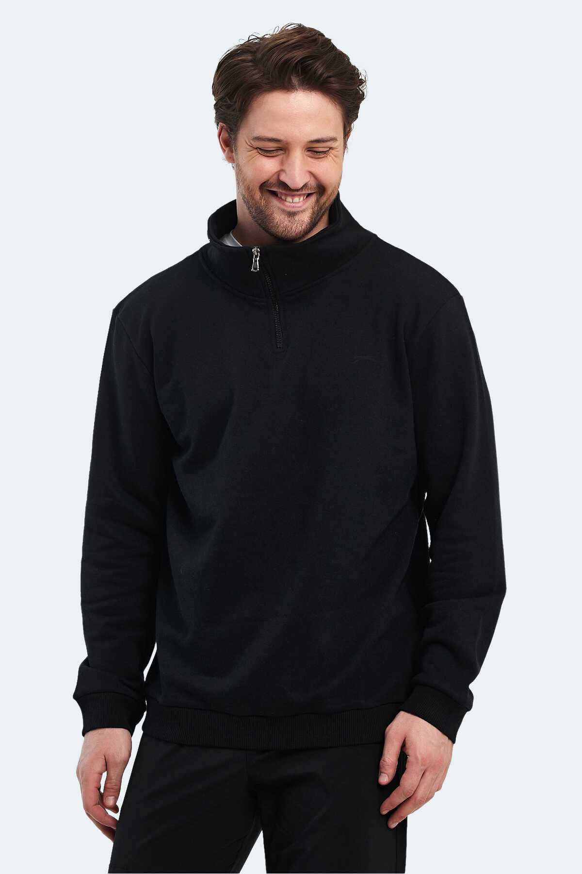 Slazenger - Slazenger KERMAN I Erkek Sweatshirt Siyah