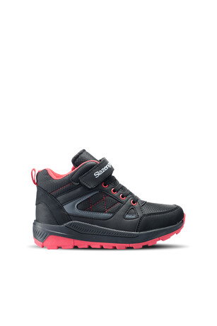 Slazenger KESHA IN Unisex Çocuk Cırt Cırtlı Siyah / Kırmızı Bot