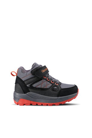 Slazenger KESHA IN Unisex Çocuk Cırt Cırtlı Koyu Gri Bot