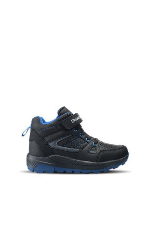 Slazenger KESHA IN Unisex Çocuk Cırt Cırtlı Siyah / Saks Mavi Bot