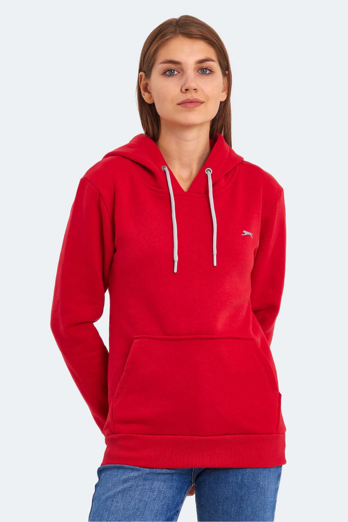 Slazenger - Slazenger KESHIAN IN Kadın Sweatshirt Kırmızı