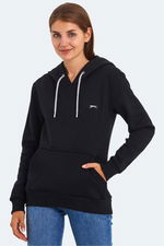 Slazenger - Slazenger KESHIAN IN Kadın Kapüşonlu Cepli Lacivert Sweatshırt