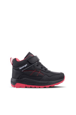 Slazenger KETI I Unisex Çocuk Cırt Cırtlı Siyah / Kırmızı Bot