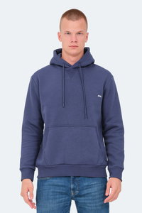 Slazenger - Slazenger KEV I Erkek Kapüşonlu Cepli Lacivert Sweatshirt