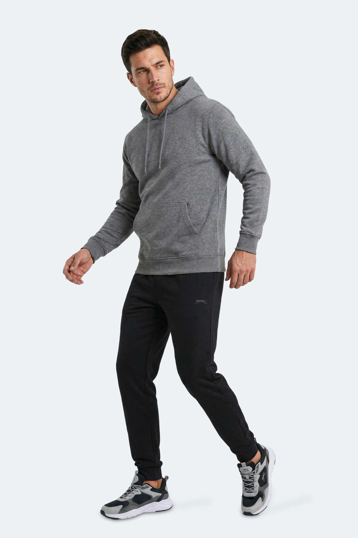Slazenger KEVRO I Erkek Kapüşonlu Antrasit Sweatshırt - 3