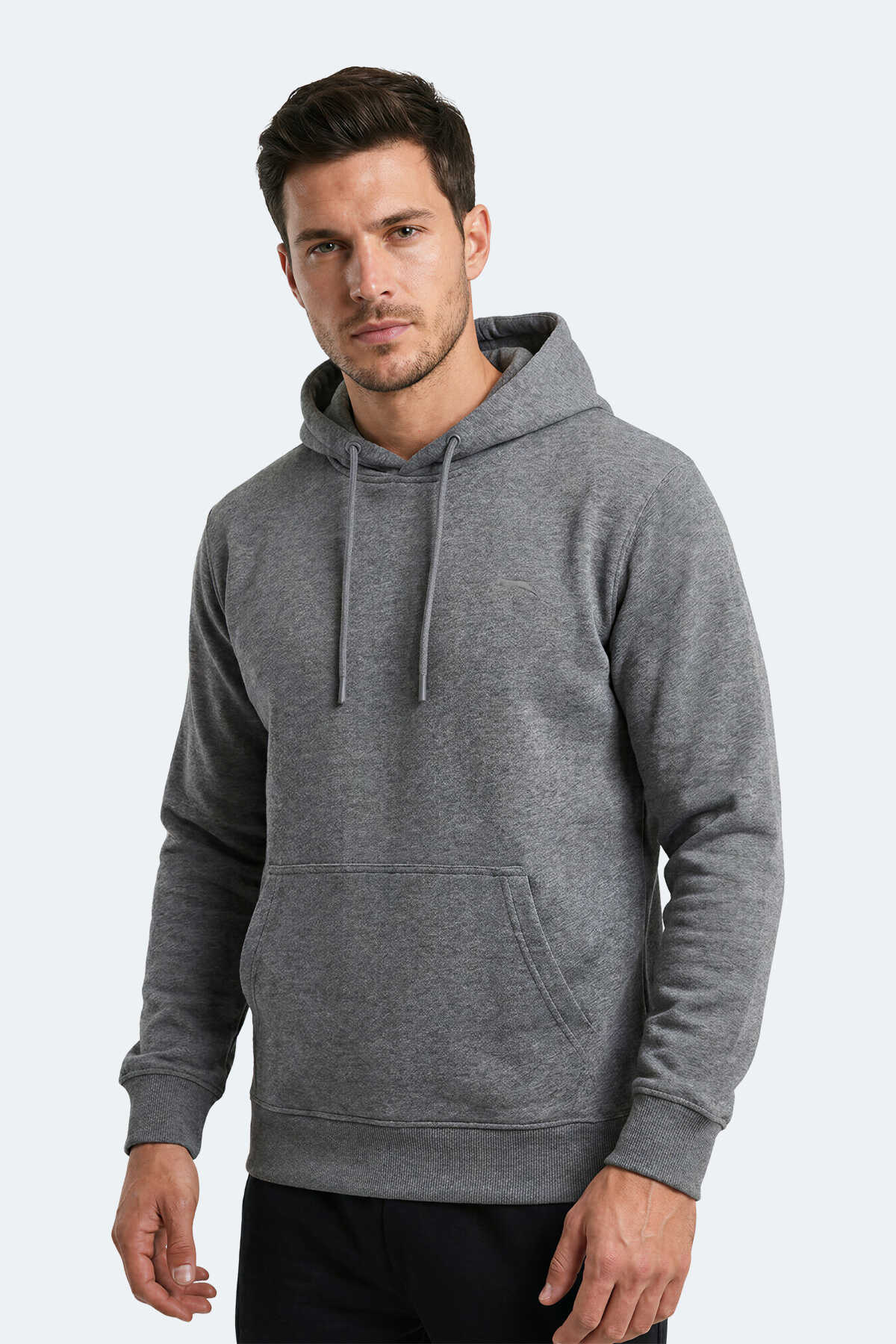 Slazenger KEVRO I Erkek Kapüşonlu Antrasit Sweatshırt - 4