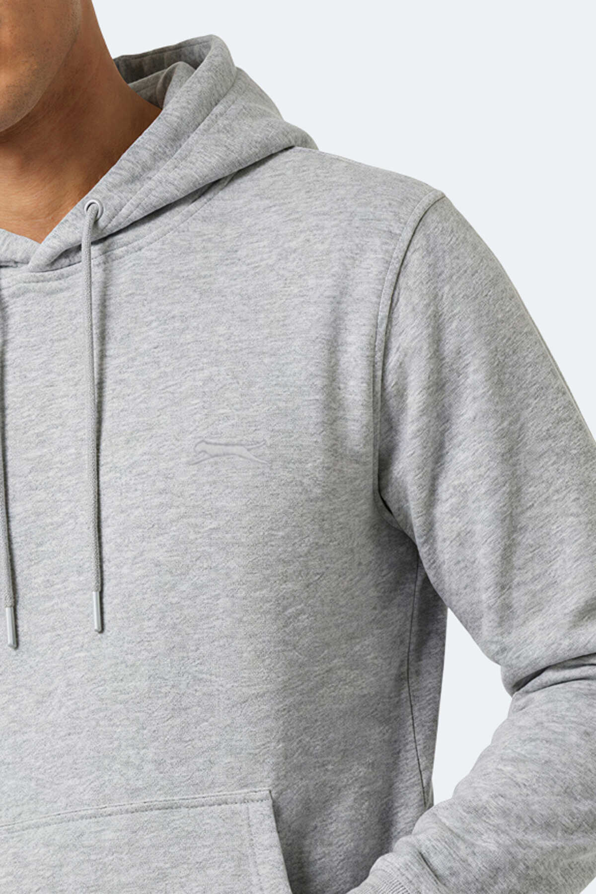 Slazenger KEVRO I Erkek Kapüşonlu Gri Sweatshırt - 2